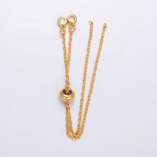 24K Gold Filled Cable Chain Stopper Stopper Extender Findings | Z882