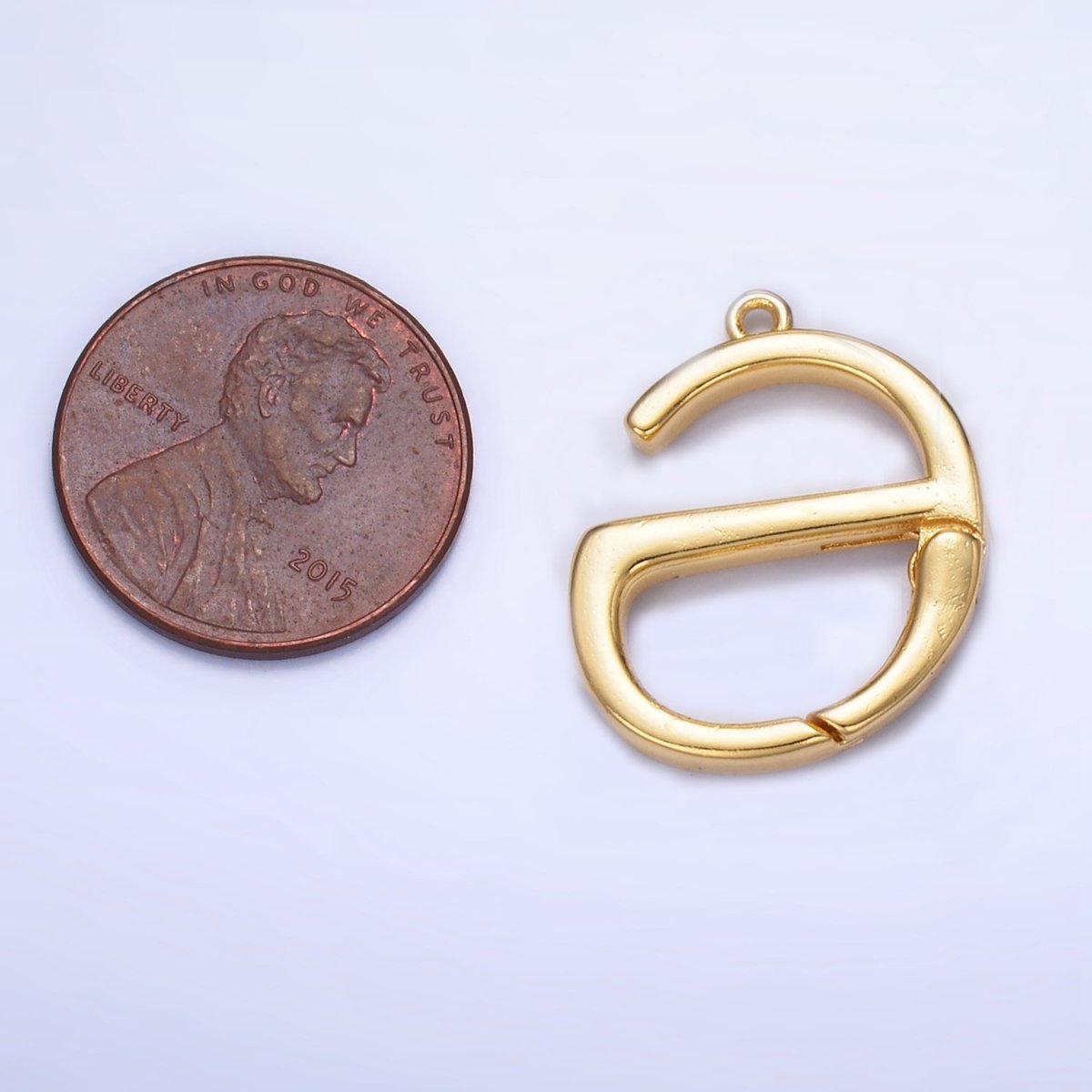 24K Gold Filled G-Shaped Push Gate Geometric Finding | Z1000