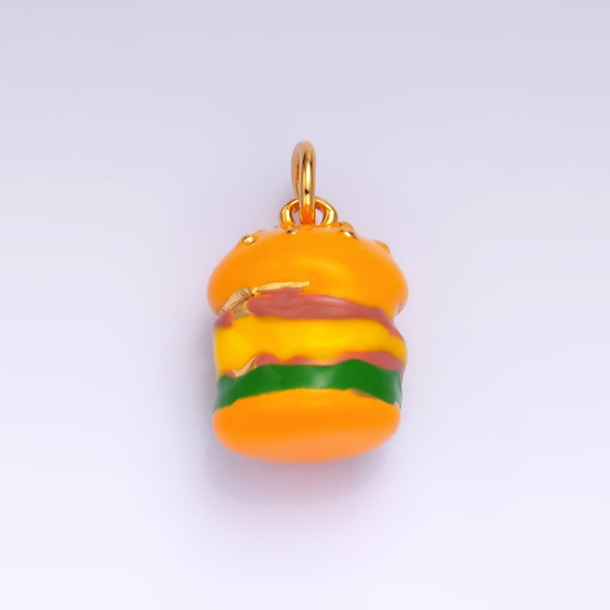 24K Gold Filled Hamburger Fast-food Charm | W343