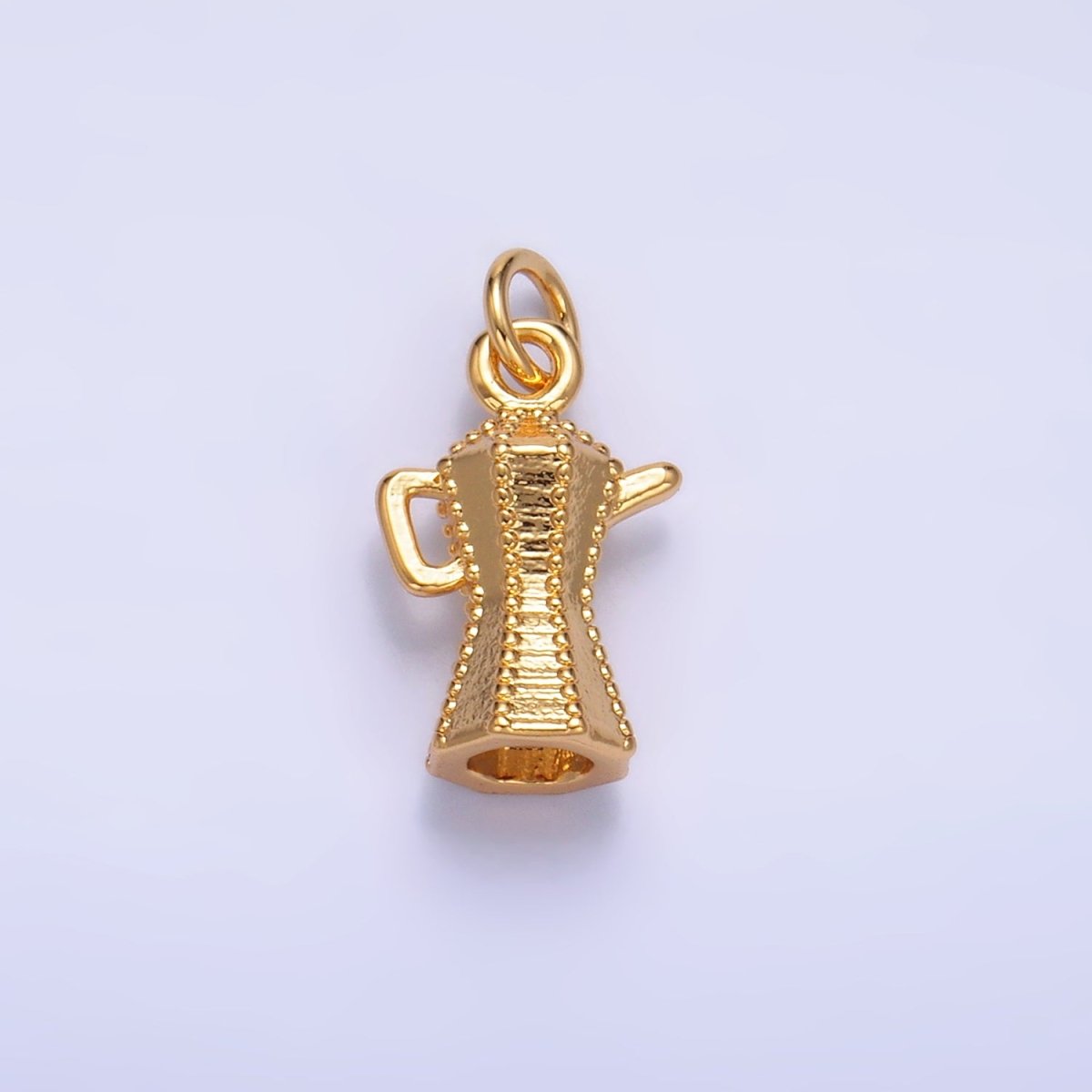 24K Gold Filled Italian Expresso Coffee Maker Pot Multidimensional Charm | W318