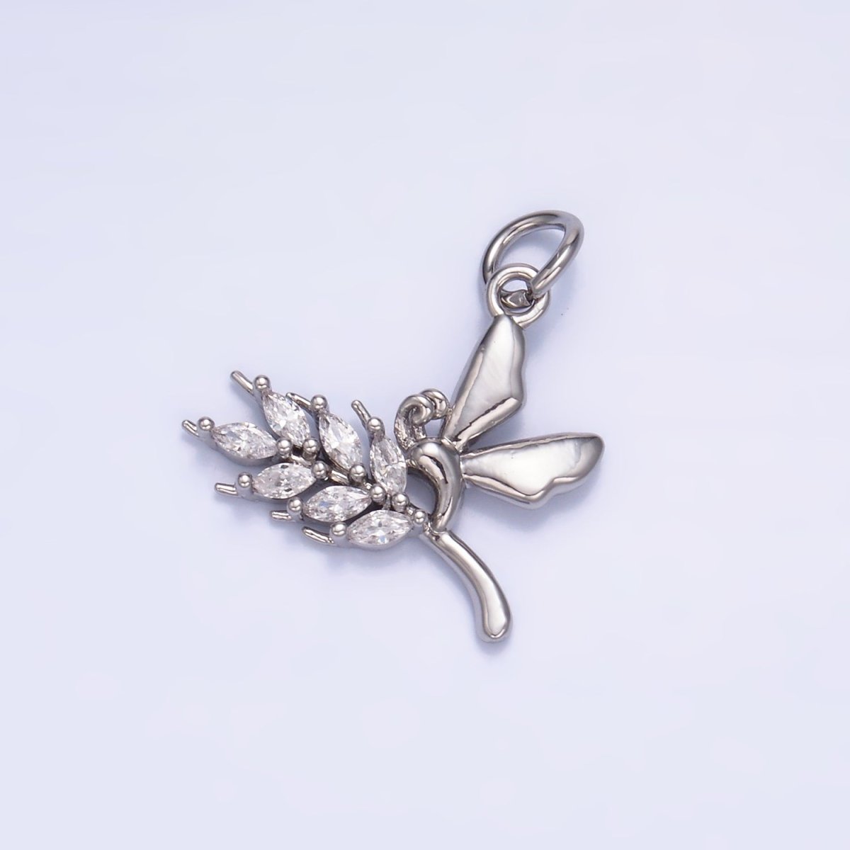 24K Gold Filled Marquise CZ Butterfly Charm in Gold & Silver | W885