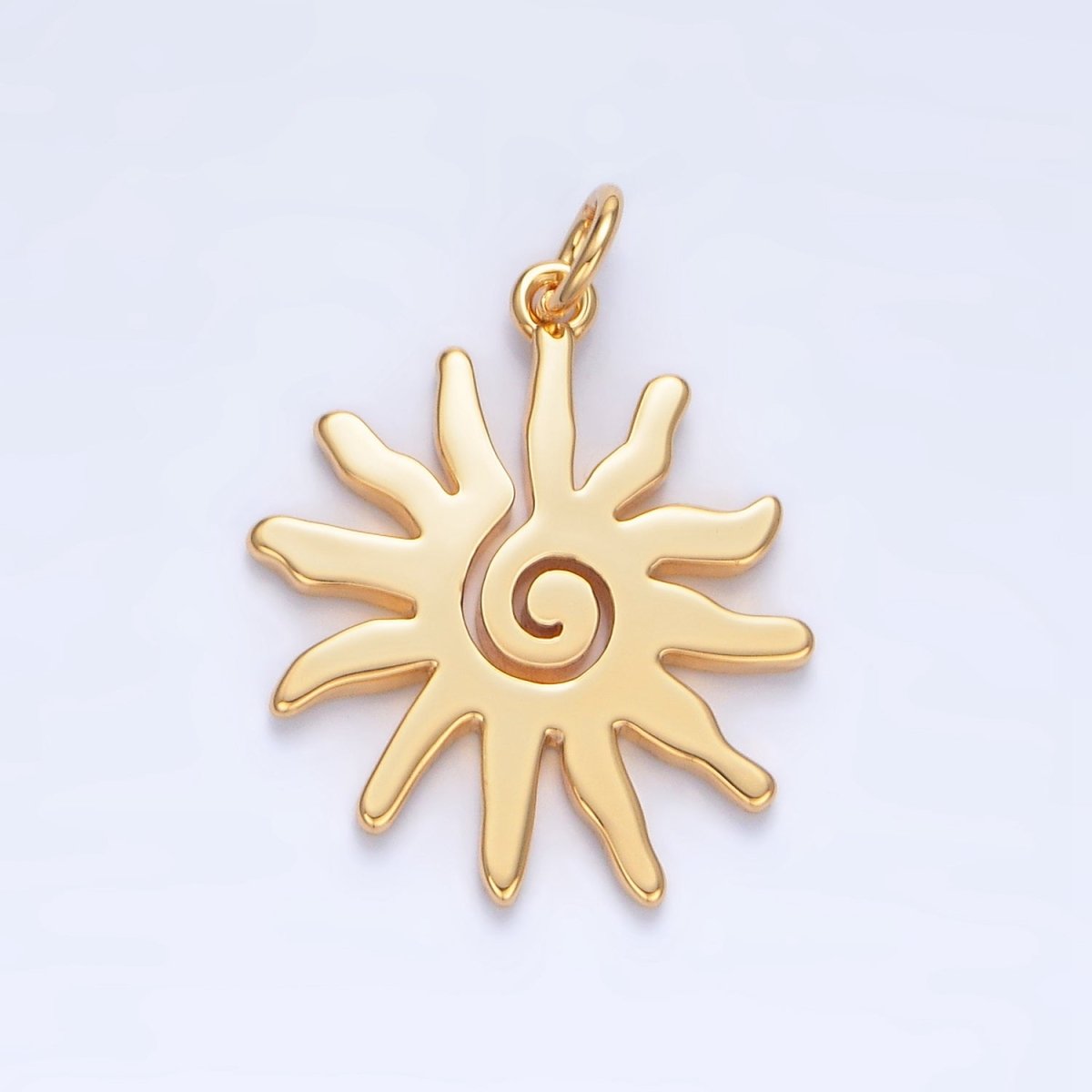 24K Gold Filled Minimalist Celestial Sun Ray Charm | X909