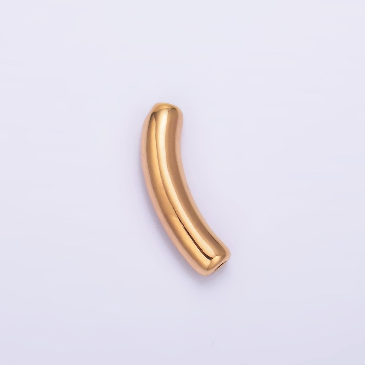 24K Gold Filled Minimalist Curved Tube Bead | B167