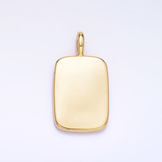 24K Gold Filled Minimalist Tag Bar Pendant | AA1457