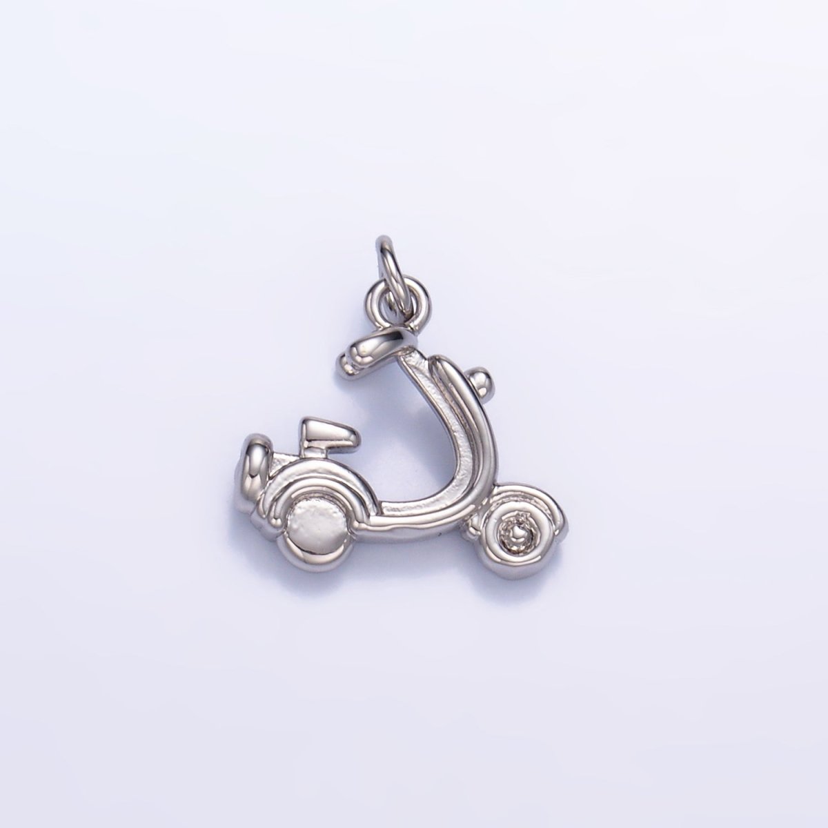 24K Gold Filled Motorcycle Scooter Bike Vehicle Multidimensional 3D Charm in Gold & Silver | W315