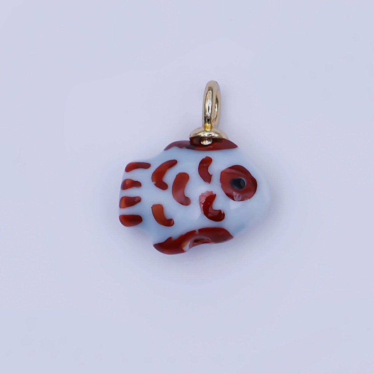 24K Gold Filled Nature Floral Mushroom Pet Sea Sell Ceramic Drop Charm