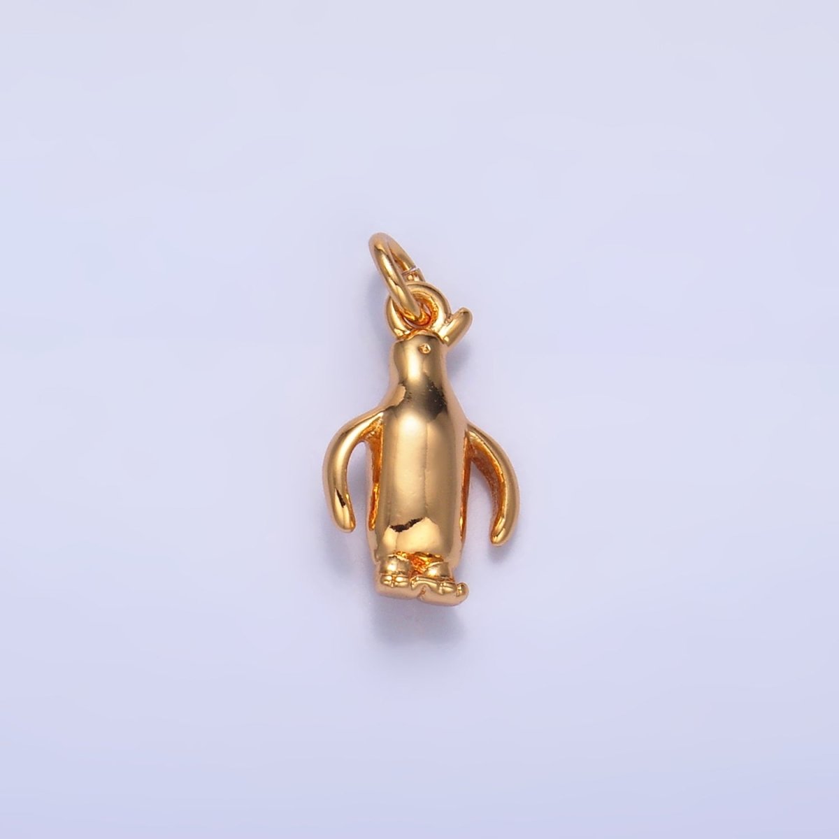 24K Gold Filled Penguin Bird Wildlife Animal 3D Multidimensional Charm | W389