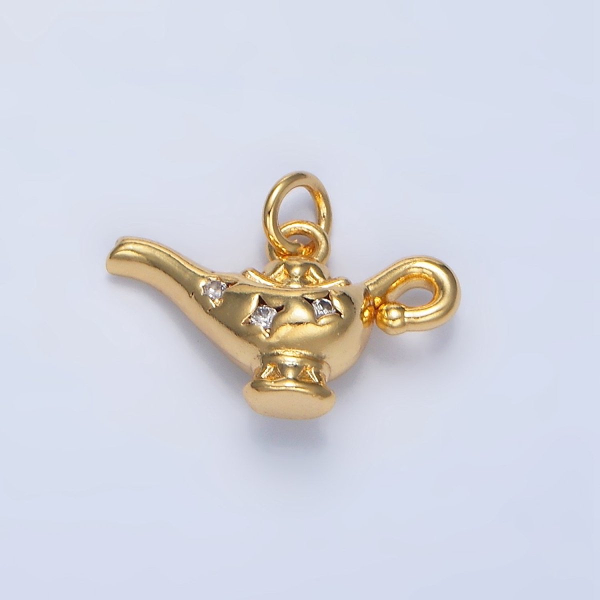 24K Gold Filled Picket Ball Racket Open Sports Charm | X911