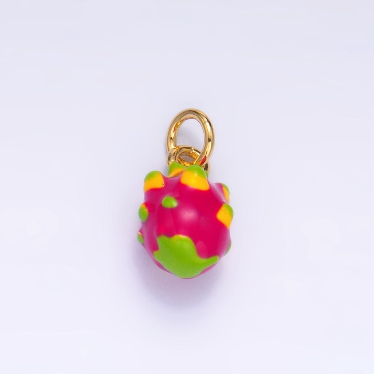 24K Gold Filled Pomegranate Fruit Enamel Charm | W004