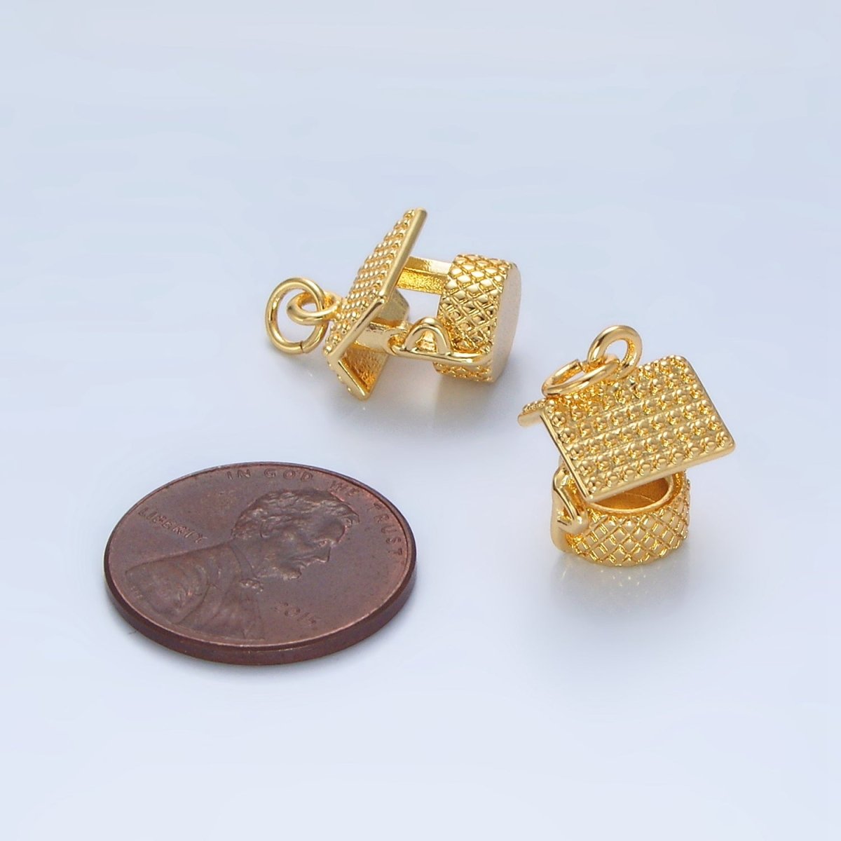 24K Gold Filled Wishing Water Well Construction Multidimensional Charm | X912