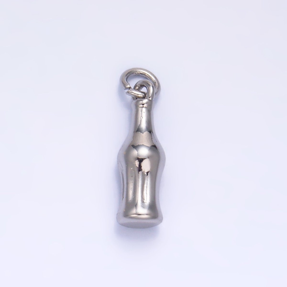 24K Gold Filled Soda Bottle Drink 3D Multidimensional Charm in Gold & Silver | W222