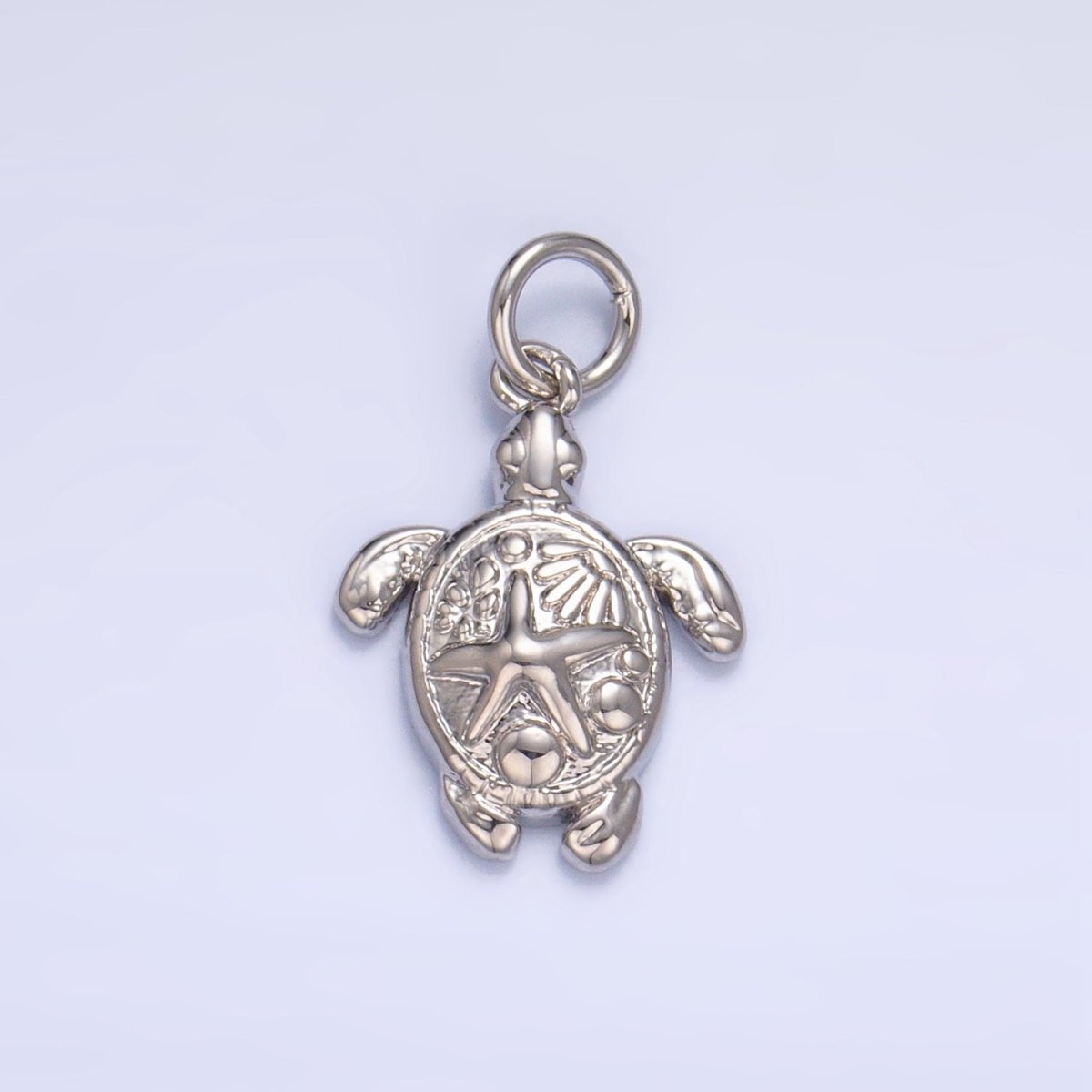 24K Gold Filled Starfish Turtle Sea Animal Charm in Gold & Silver | AG886