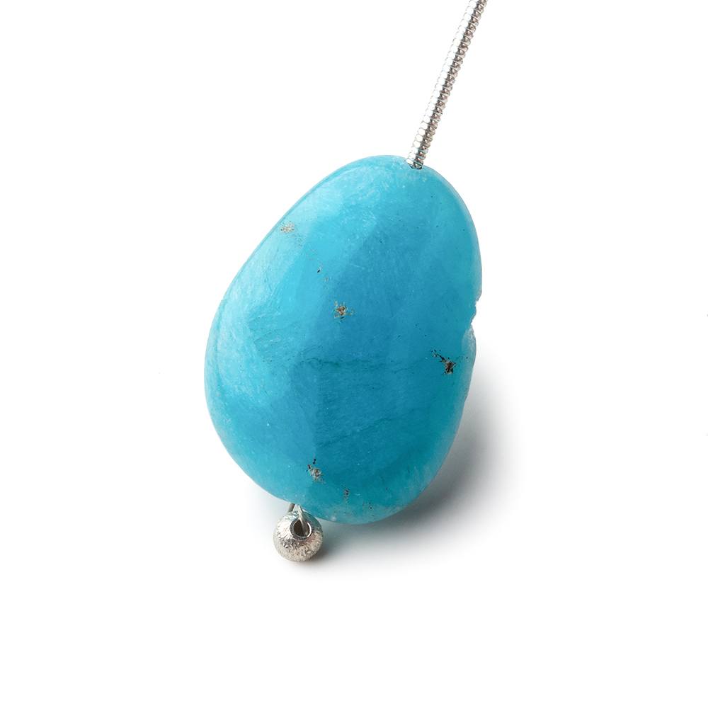 24x18x9mm Hemimorphite plain nugget focal bead 1 piece