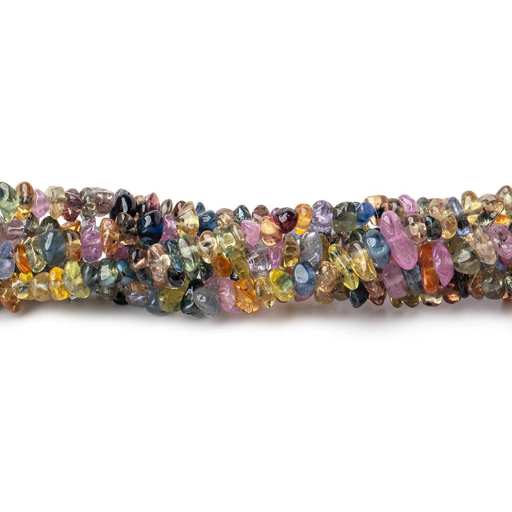 2.5-3mm Multi Color Sapphire Polished Chip Beads 16 inch 244 pieces