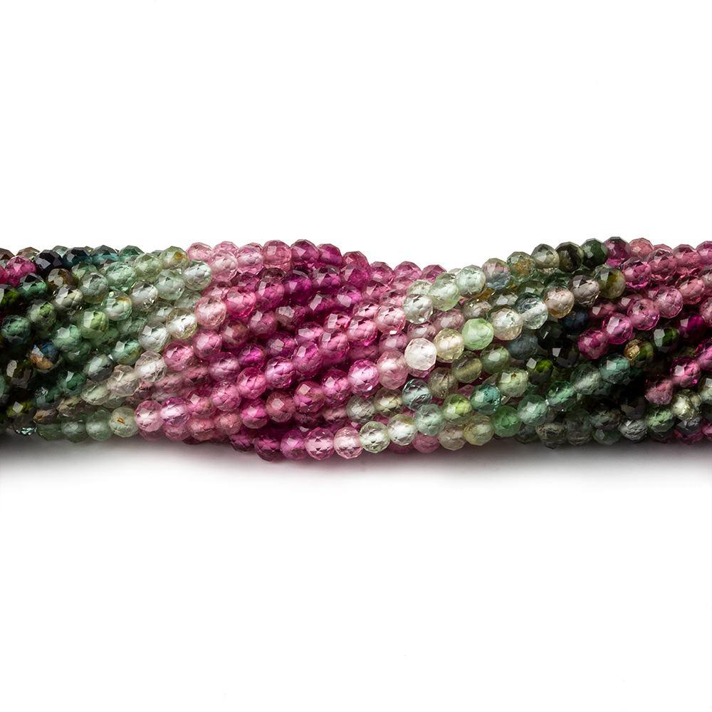 2.5mm Afghani Tourmaline micro faceted round beads 12.75 inch 140 pcs AAA