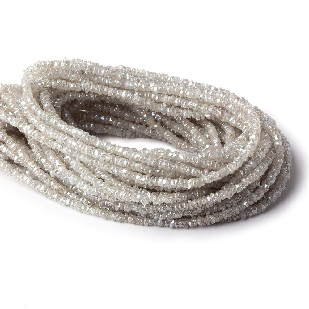 3.5mm Mystic Champagne Zircon native cut rondelle beads 16 inch 250pcs