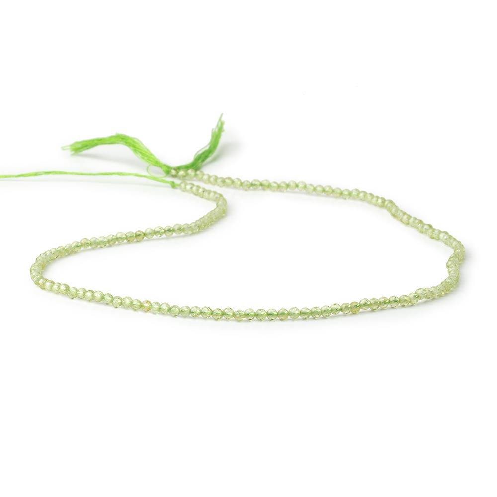 2.5mm Peridot Micro Faceted Round Beads 12.5 inch 135 pieces AAA