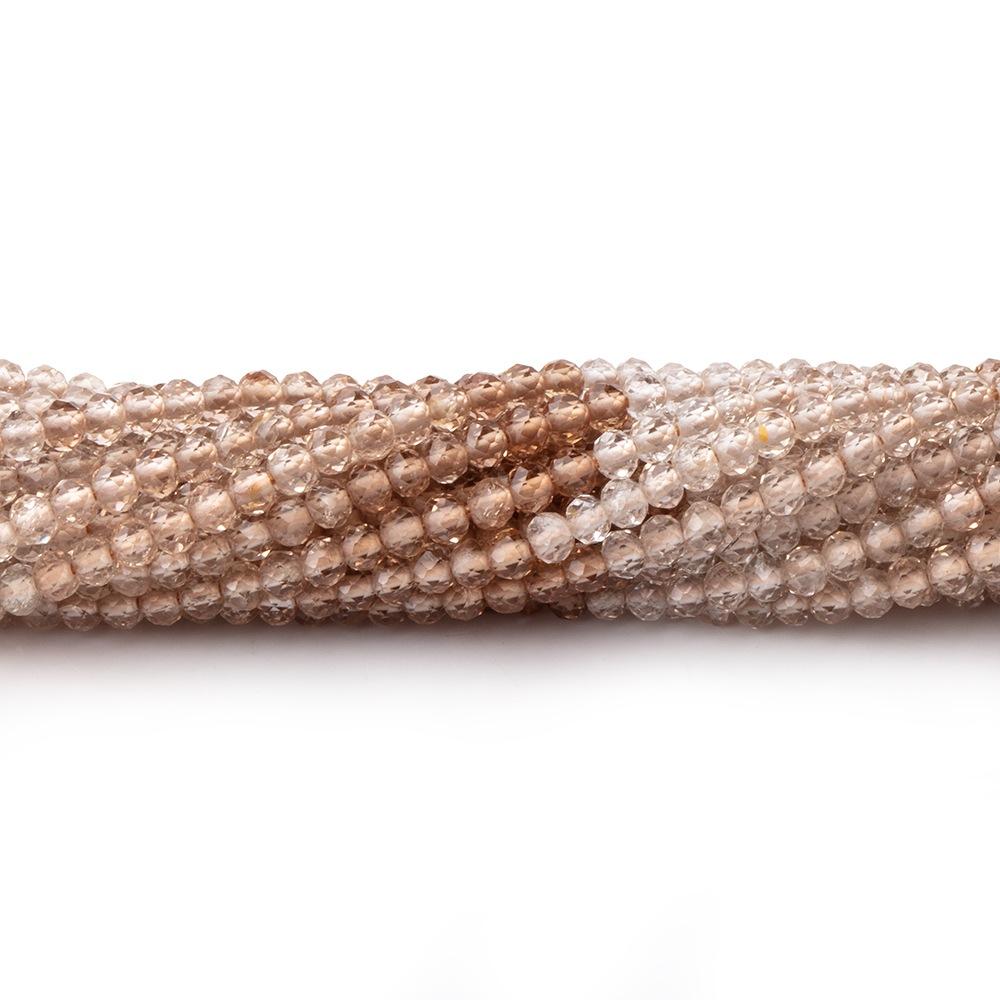 2.5mm Shaded Zircon Micro Faceted Rondelle Beads 12.5 inch 163 pieces AAA