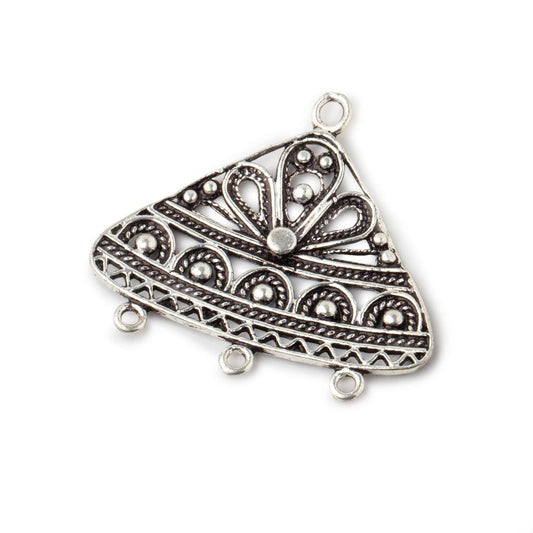 26x28mm Sterling Silver Chandelier With 3 Drop Rings 1 piece