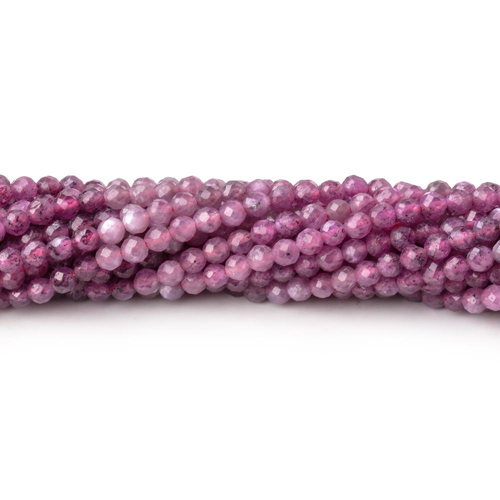 2.9mm Shaded Star Ruby Micro Faceted Round Beads 12.5 inch 114 pieces A