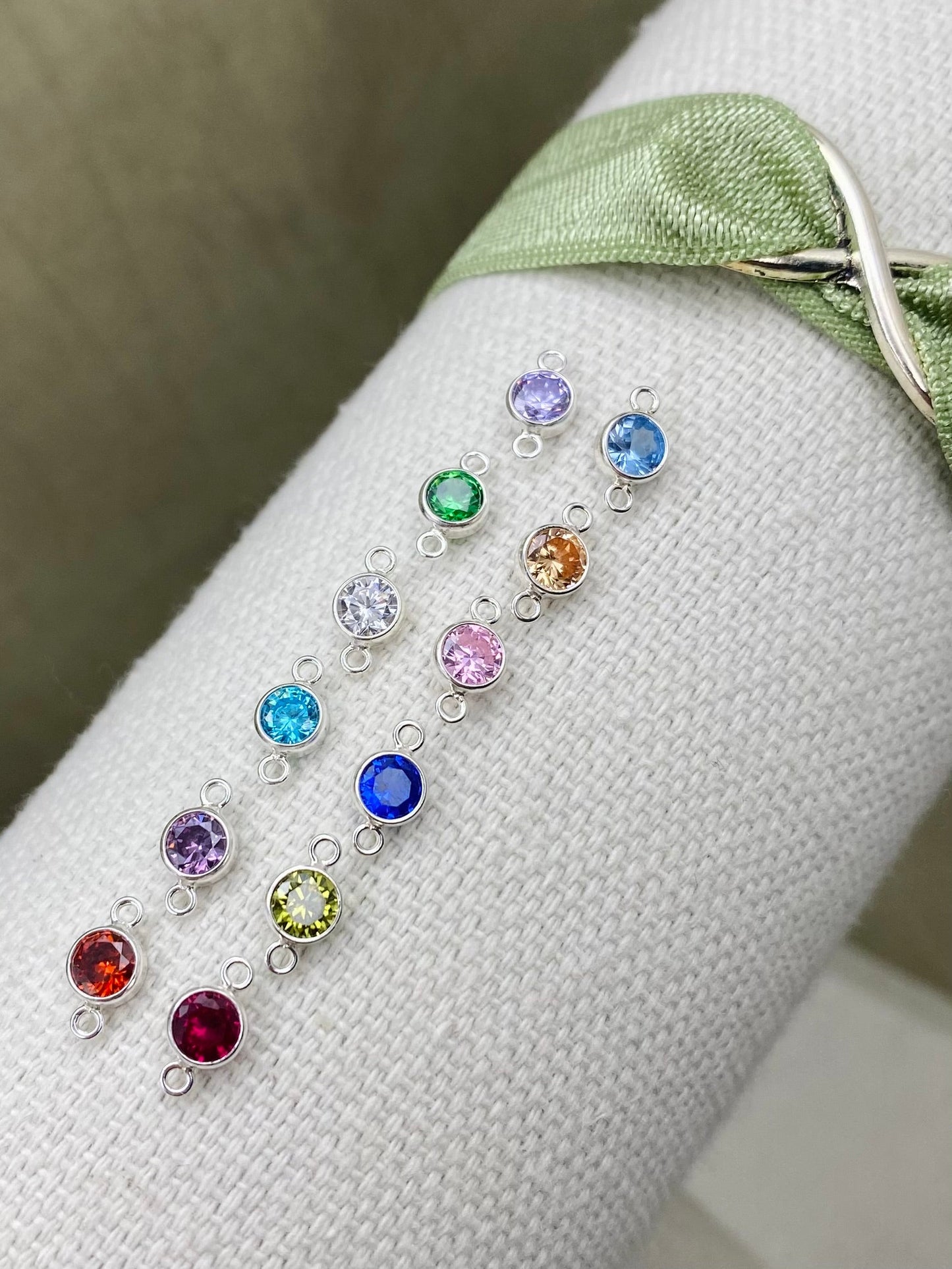 Luxe 3mm Birthstone Connectors - Gold Filled - 3 Pack/12 Pack - B44G - Luxe Colors
