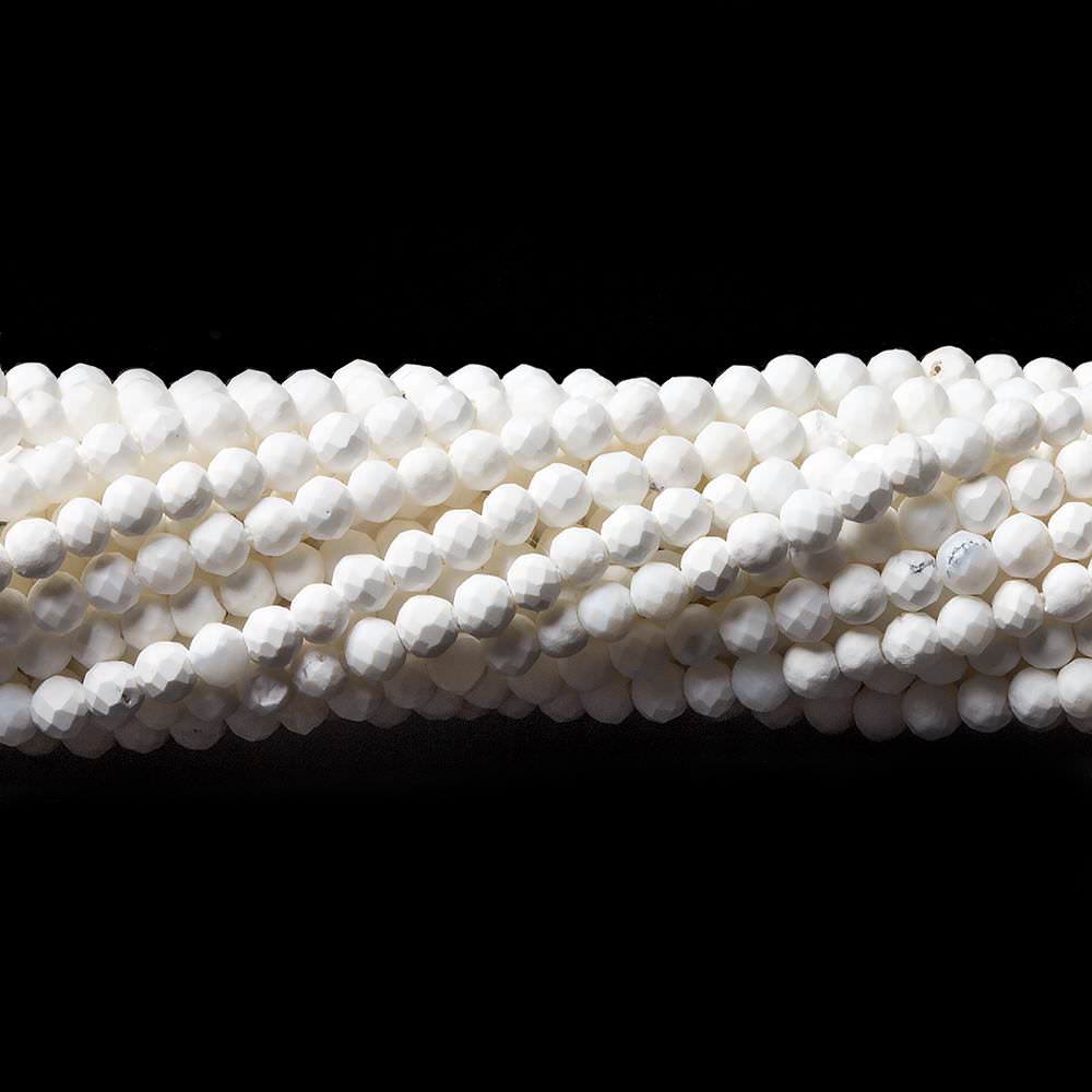 2mm Matte Magnesite Micro Faceted round beads 13 inch 180 pieces