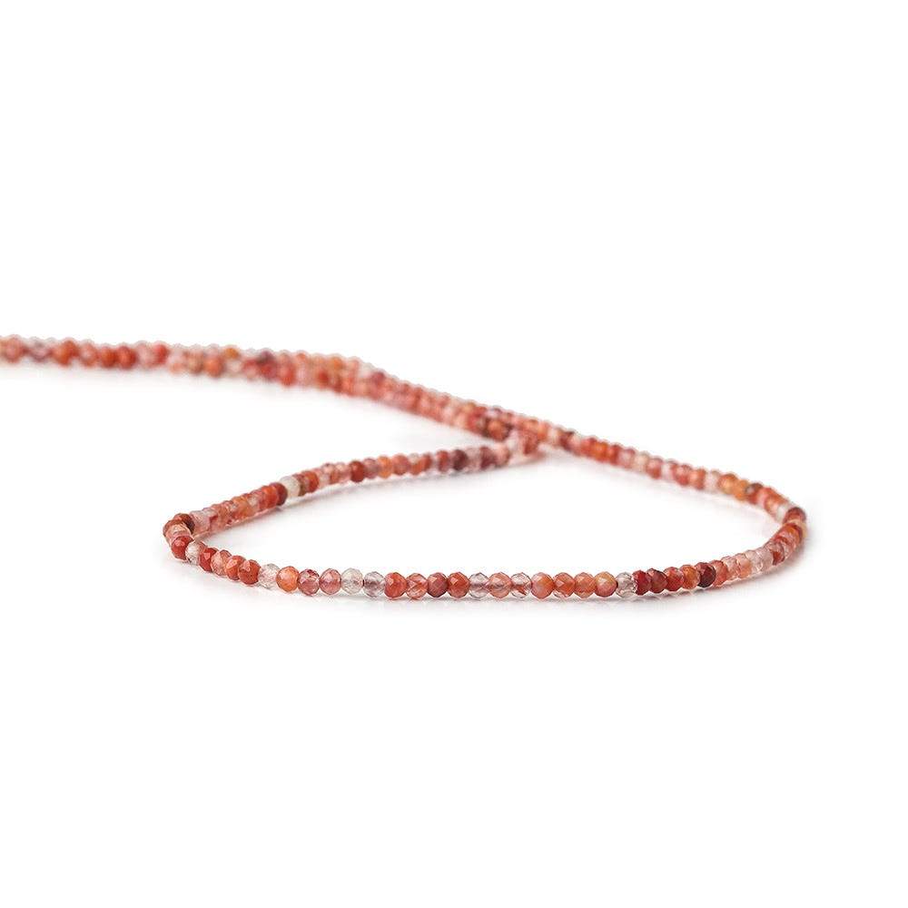 2mm Red Jasper & Multi Color Agate microfaceted round beads 13 inch 175 pieces