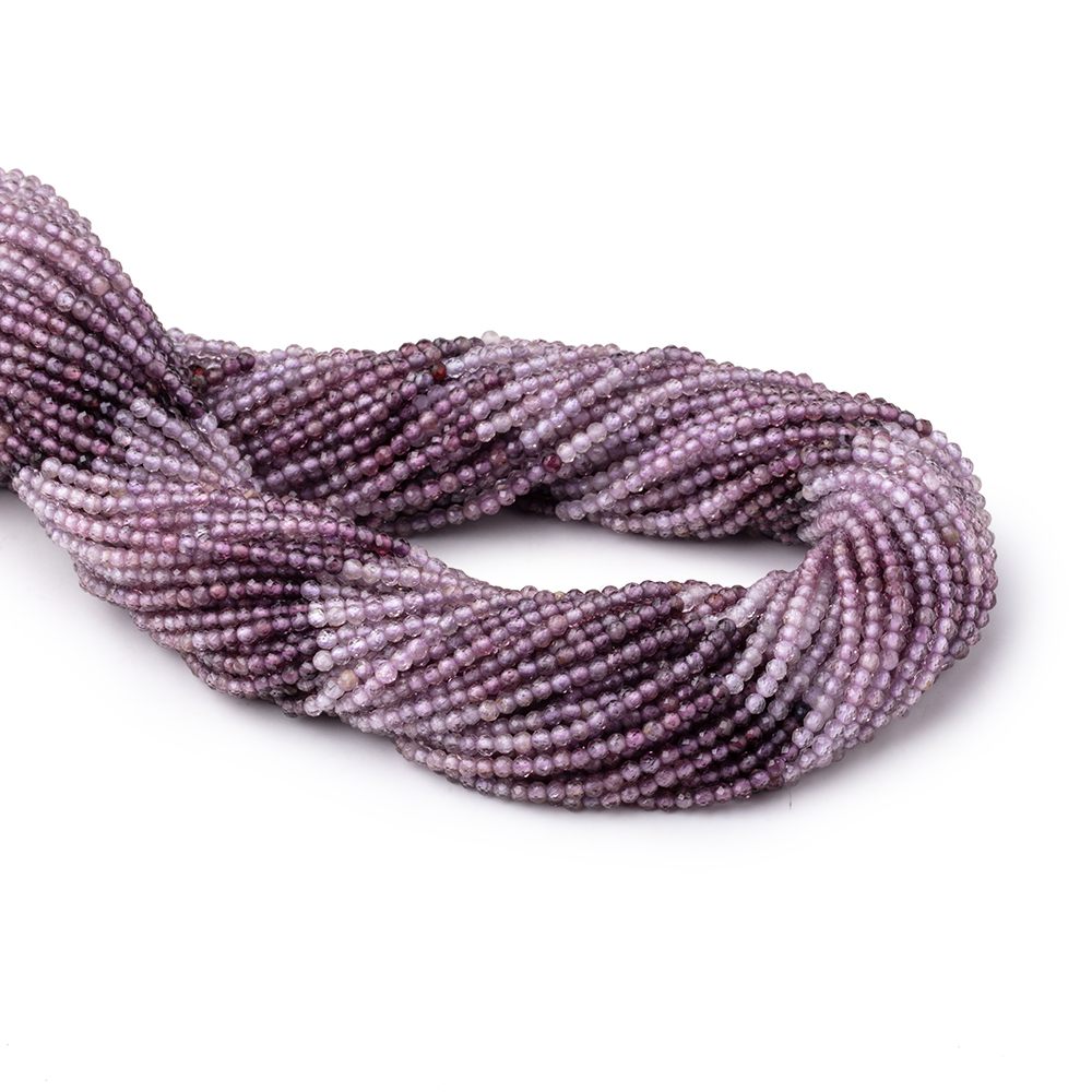 2mm Shaded Purple Spinel Micro Faceted Round Beads 12.5 inch 160 pieces AA