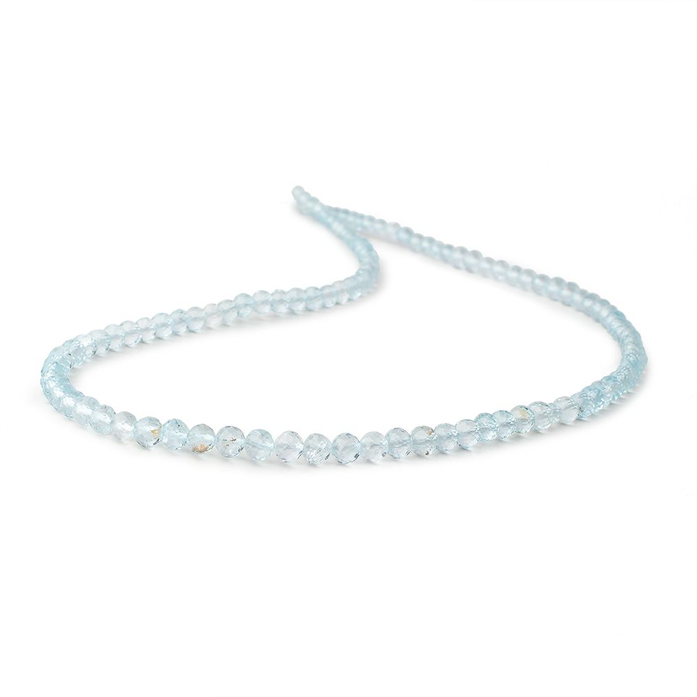 4.5-5.5mm Sky Blue Topaz Faceted Round Beads 16 inch 73 pieces