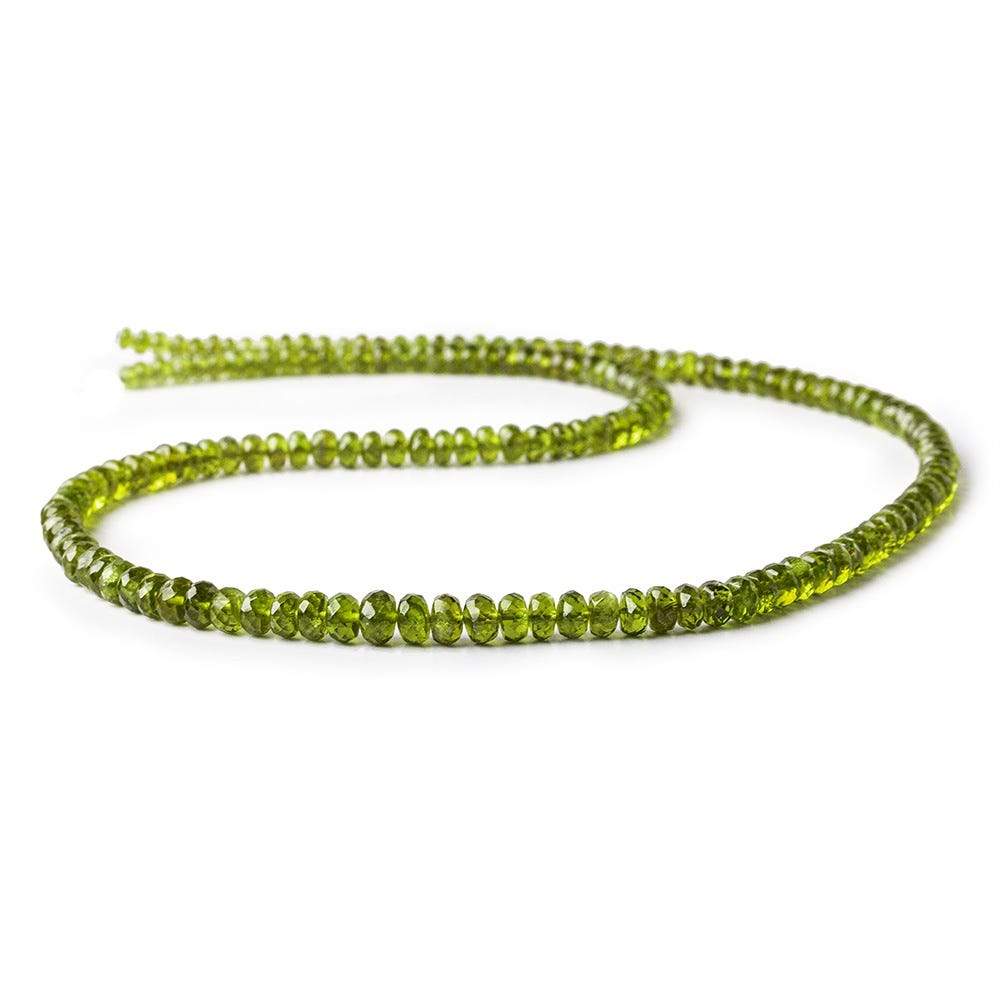 3-5mm Idocrase Faceted Rondelle 18 inch