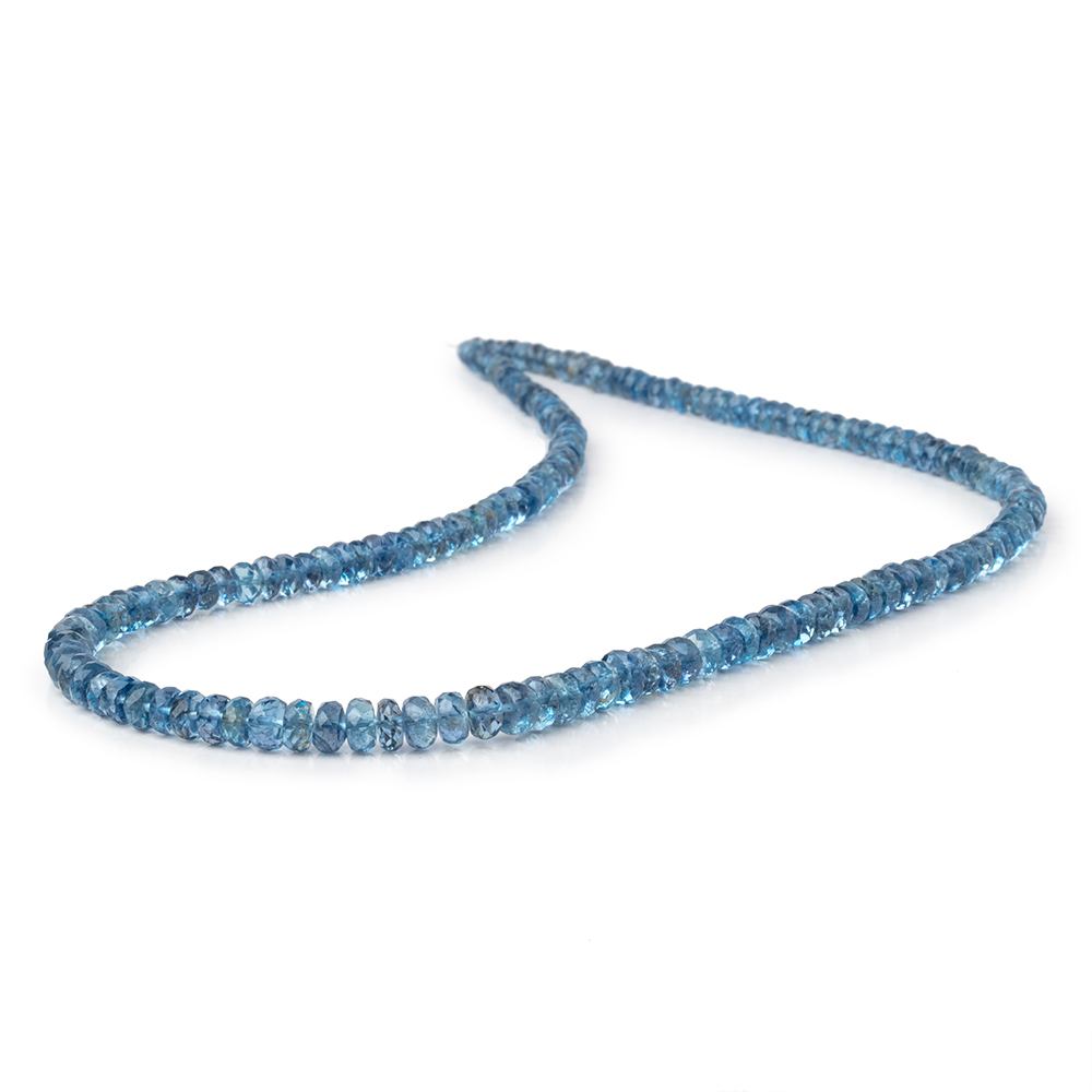 3-5mm Santa Maria Aquamarine Faceted Rondelles 16 inch 163 Beads AAA
