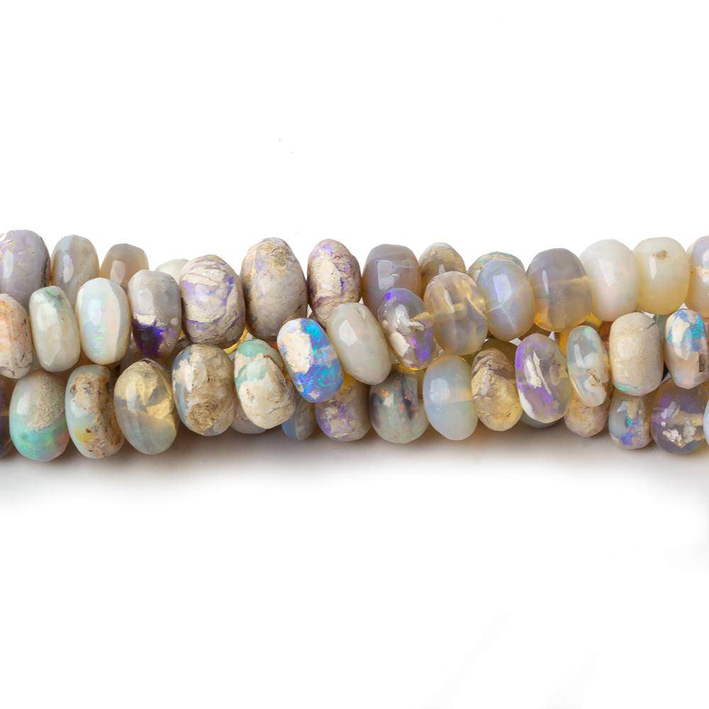 3-6.5mm Australian Opal Plain Rondelles Beads 18 inch 170 pieces A