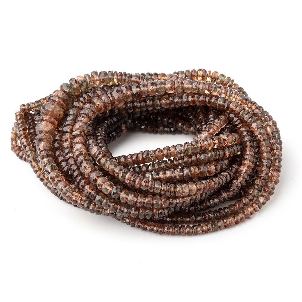 3-6mm Andalusite Faceted Rondelle Beads 16 inch 200 pieces