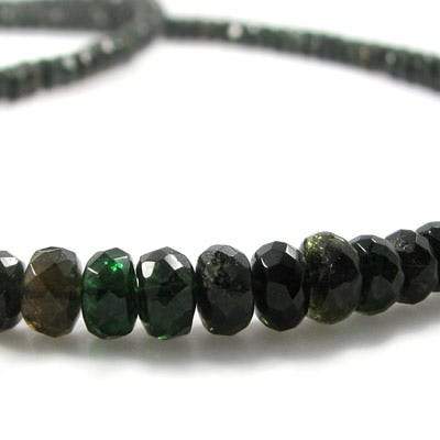 3-6mm Chrome Tourmaline Faceted Rondelle 16 inch 182 pieces