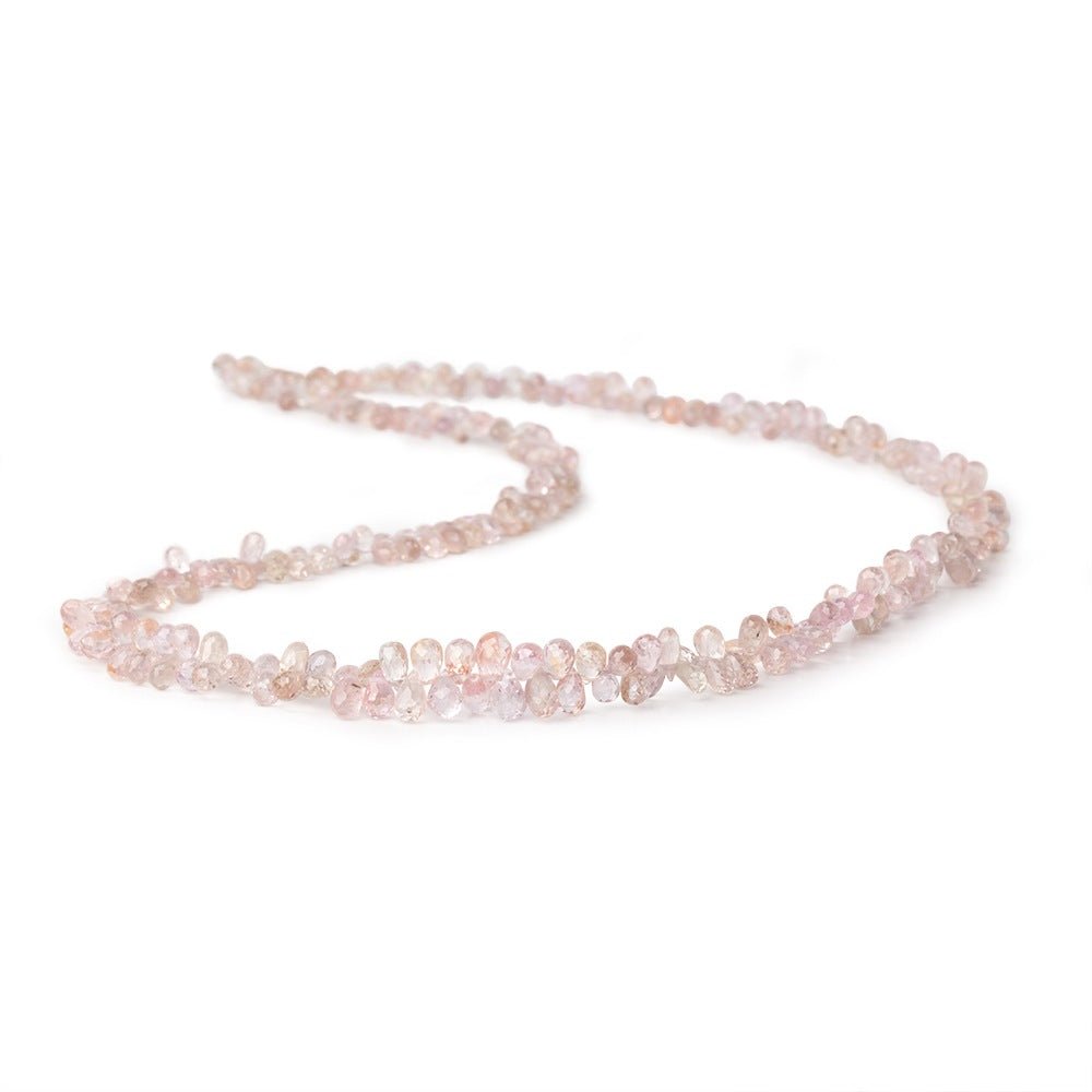 3-6mm Multi Pink Sapphire Faceted Tear Drop Beads 17 inch 300 pieces AA