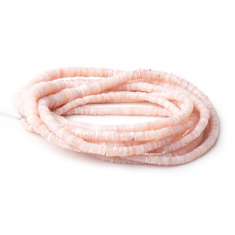 3-7mm Pink Peruvian Opal Plain Heishi Beads 17.75 inch 260 pieces