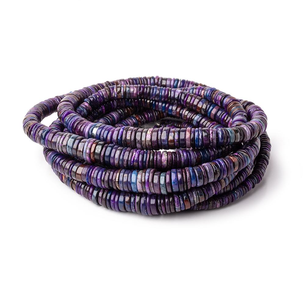 3-8.5mm Sugilite Plain Heishi Beads 18 inch 400 pieces AAA