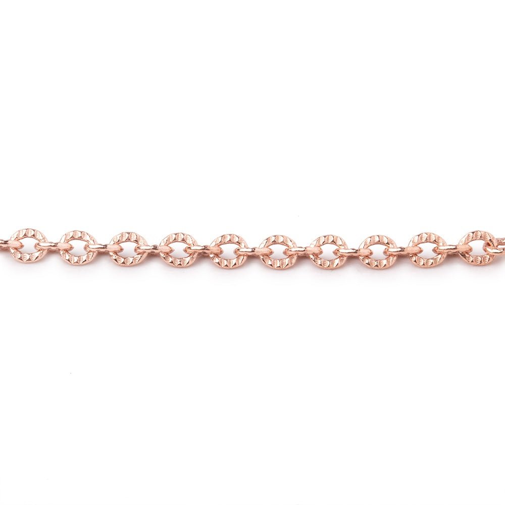 3 Feet - 2.5mm Small Corrugated Oval Link Chain