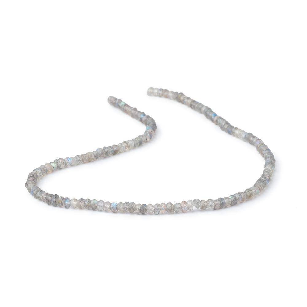 4mm Light Labradorite Faceted Rondelle Beads 13 inch 144 pieces