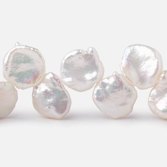 11x10-15x11mm Off White Top Drilled Keshi Freshwater Pearls 14.5 inch 42 Beads