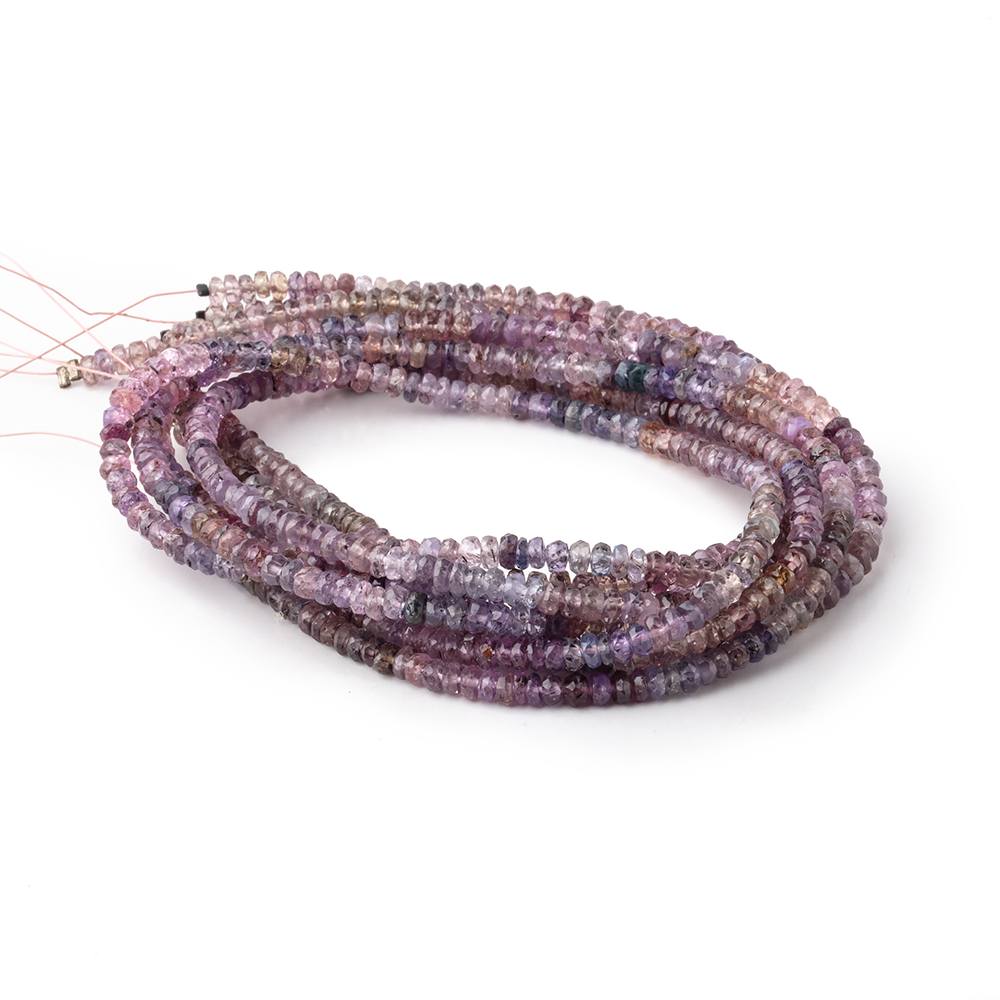 3.5-4mm Multi Color Spinel Faceted Rondelle Beads 16 inch 190 pieces