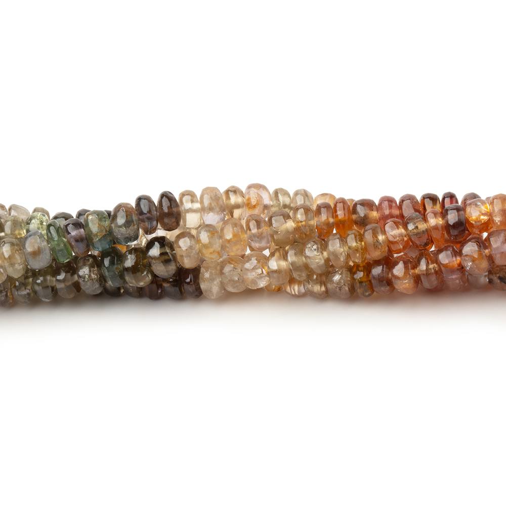 3.5-4mm Multi Color Spinel Plain Rondelle Beads 15.75 inch 190 pieces