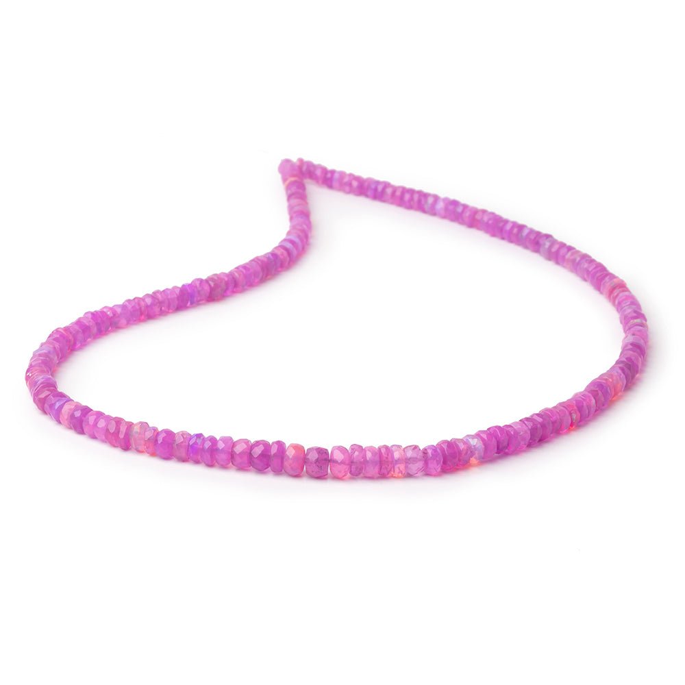 3.5-5.5mm Orchid Purple Ethiopian Opal Faceted Rondelles 16 inch 175 Beads AA