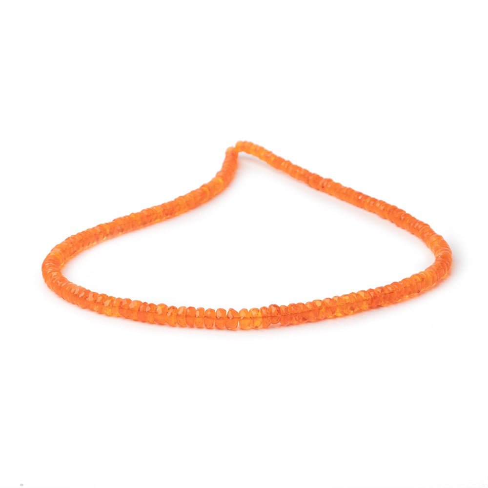 3.5-5.5mm Tangerine Ethiopian Opal Faceted Rondelle Beads 16 inch 172 pieces AA