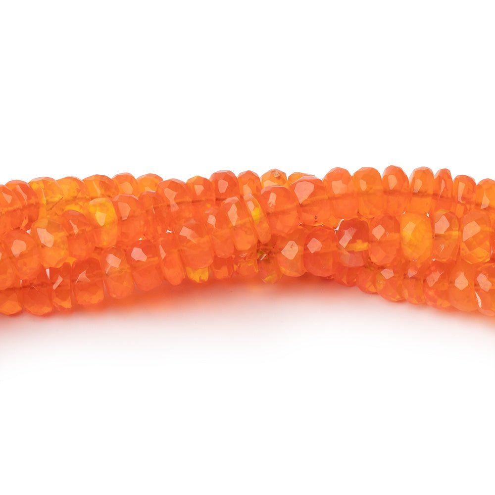 3.5-5.5mm Tangerine Ethiopian Opal Faceted Rondelle Beads 16 inch 172 pieces AA