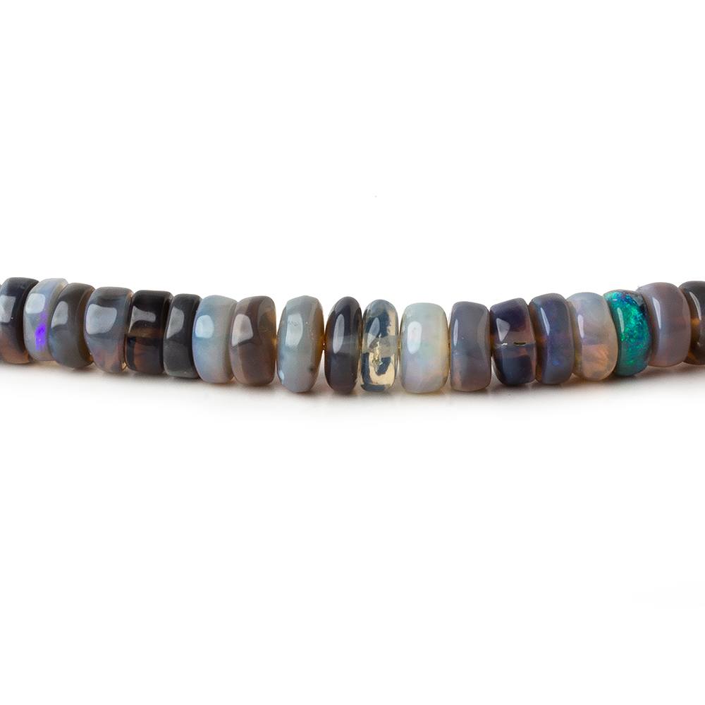 3.5-6.5mm Australian Opal plain rondelle beads 17 inch 204 pieces A grade