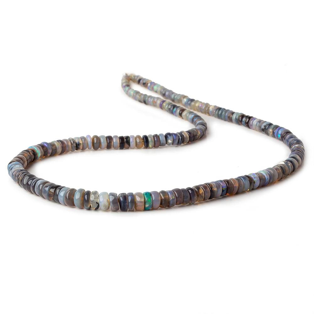 3.5-6.5mm Australian Opal plain rondelle beads 17 inch 204 pieces A grade