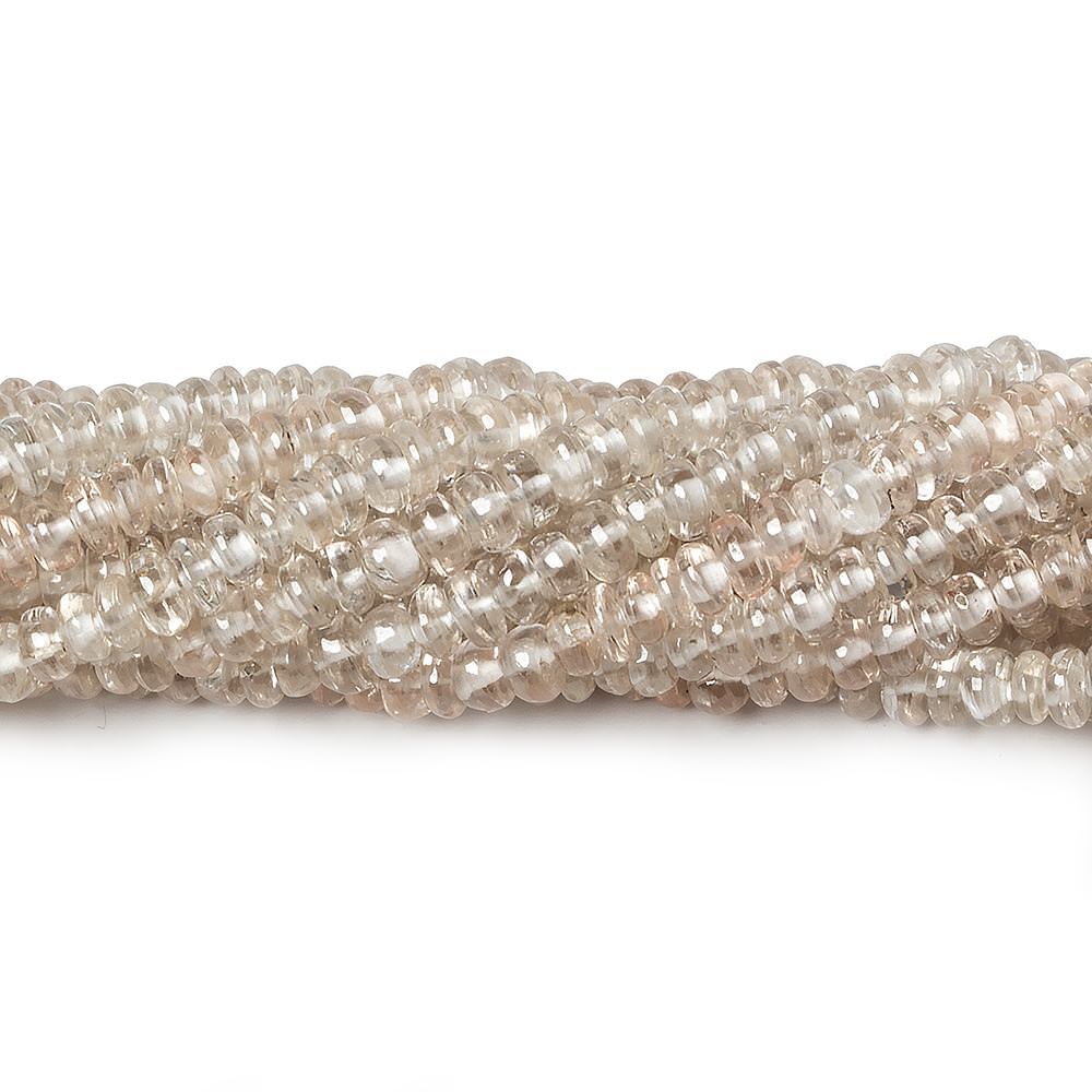 3.5mm Champagne Zircon Plain Rondelle 14 inch 175 pieces