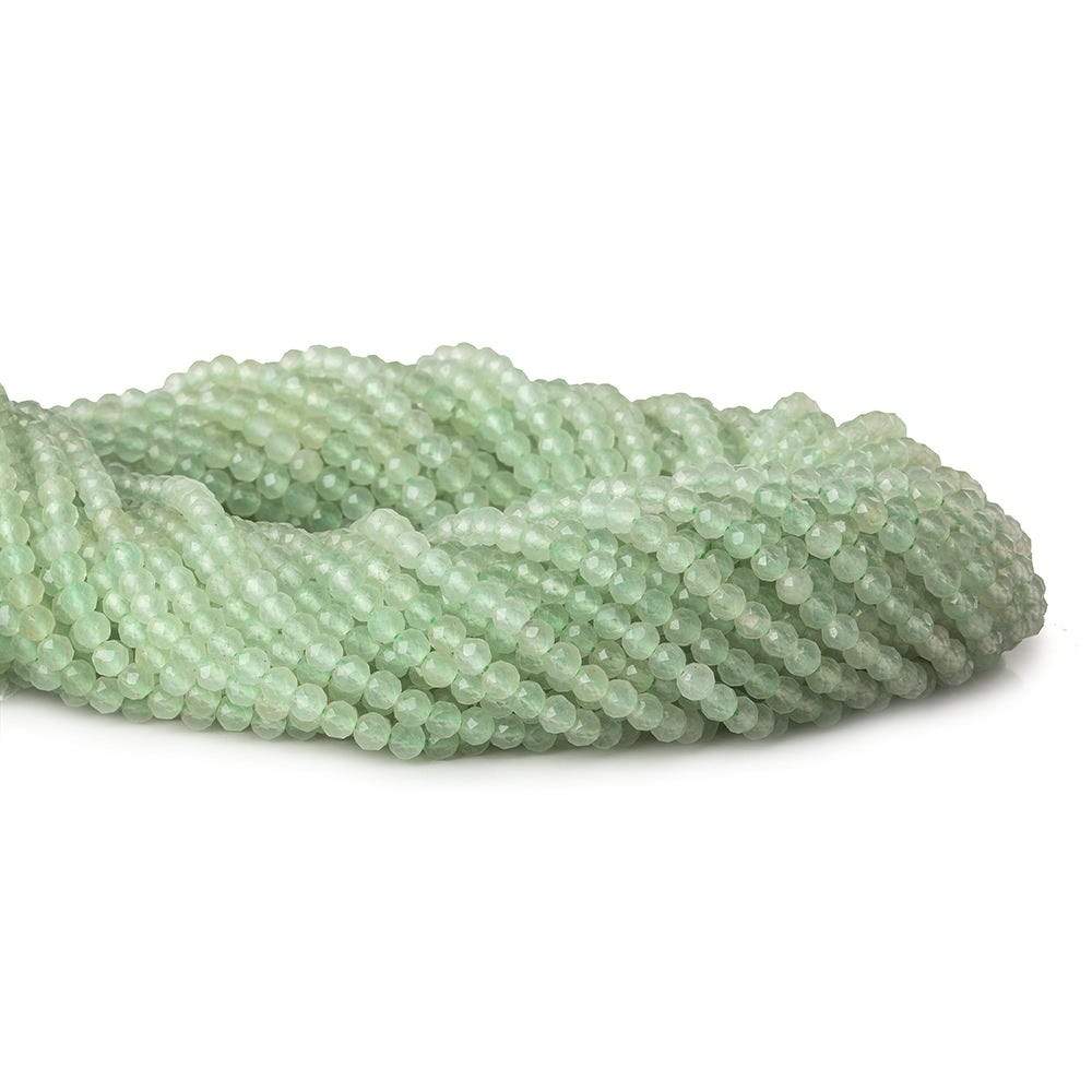 3mm Green Aventurine microfaceted round beads 13 inch 110 pieces