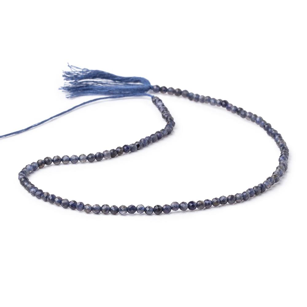 3mm Iolite Micro Faceted Round Beads 12.5 inch 110 pieces